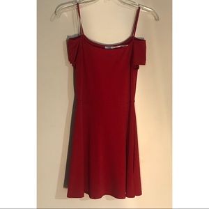 Red Urban Outfitters Off The Shoulder Dress